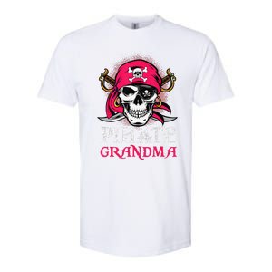 Pirate Grandma Halloween Skull Pirate Costume Family Softstyle CVC T-Shirt