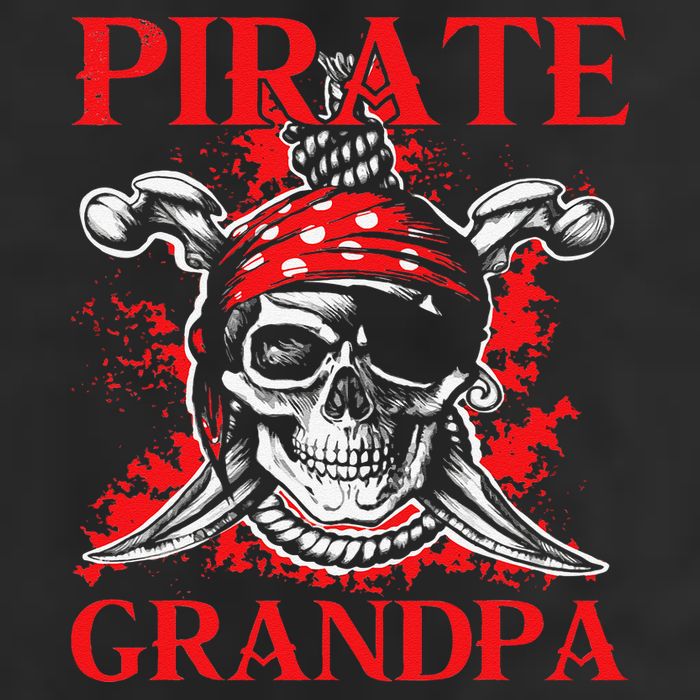 Pirate Grandpa Happy Father Day Matching Family Pirate Lover 7 Panel Mesh Trucker Snapback Hat