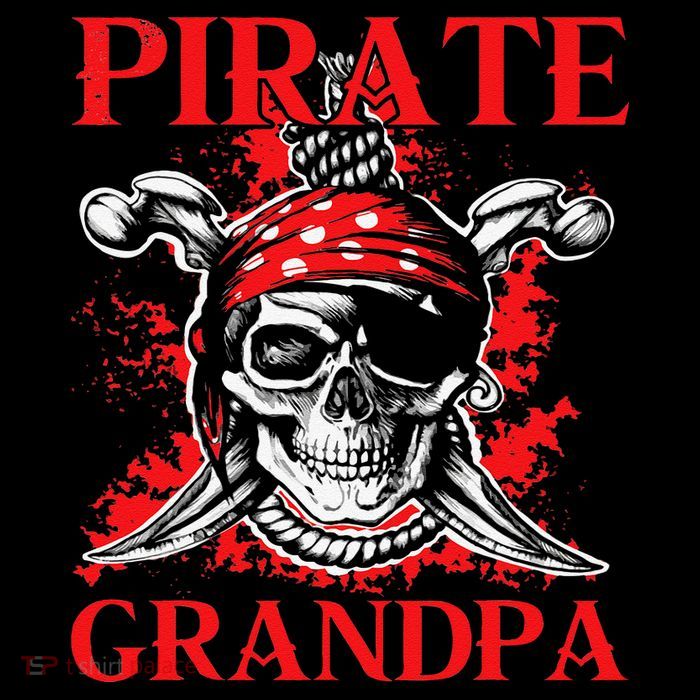 Pirate Grandpa Happy Father Day Matching Family Pirate Lover Tall T-Shirt