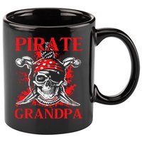 Pirate Grandpa Happy Father Day Matching Family Pirate Lover 11oz C Handle Ceramic Mug