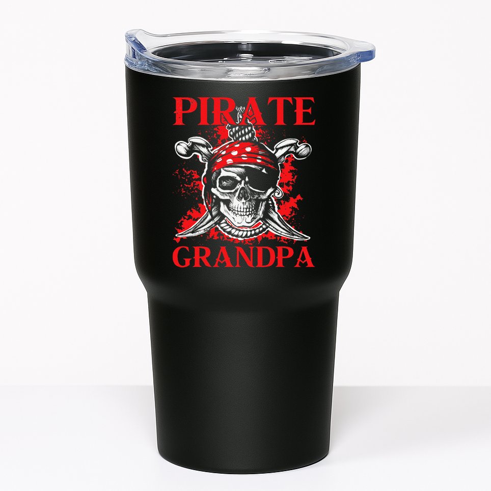 Pirate Grandpa Happy Father Day Matching Family Pirate Lover Tumbler