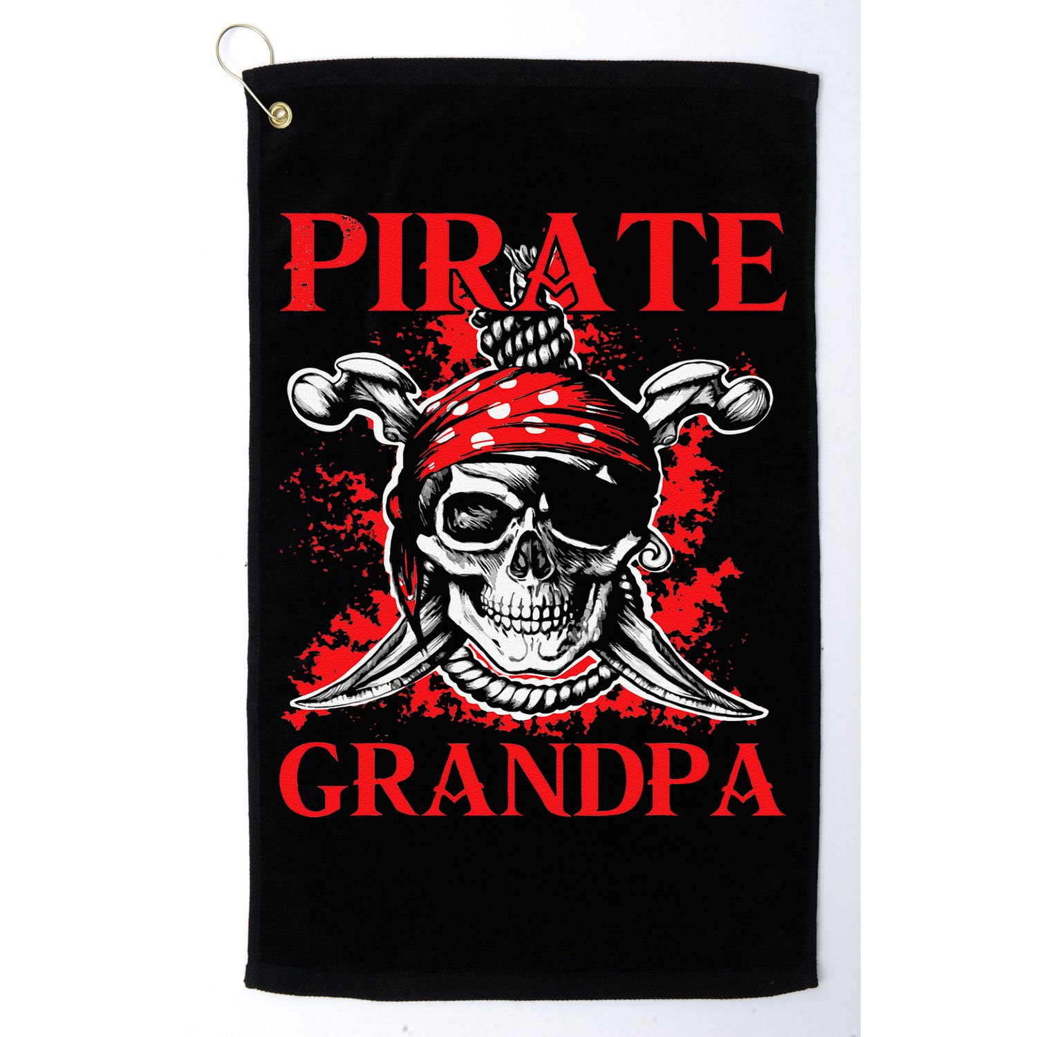 Pirate Grandpa Happy Father Day Matching Family Pirate Lover Golf Towel