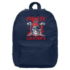 Pirate Grandpa Happy Father Day Matching Family Pirate Lover 16 in Basic Backpack