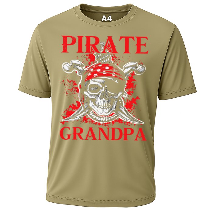 Pirate Grandpa Happy Father Day Matching Family Pirate Lover Cooling Performance Crew T-Shirt