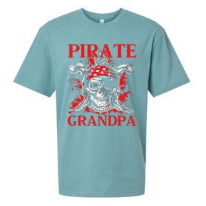 Pirate Grandpa Happy Father Day Matching Family Pirate Lover Sueded Cloud Jersey T-Shirt