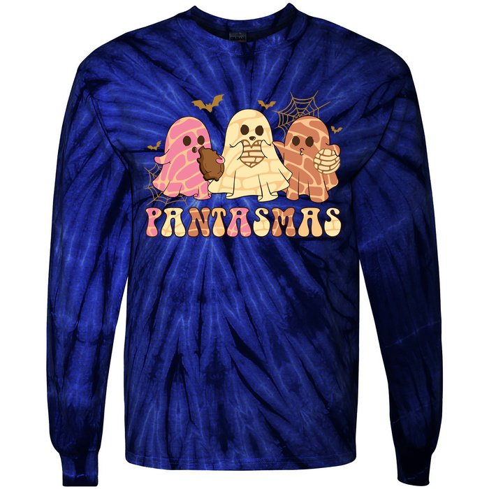 Pantasmas Ghost Halloween Pan Dulce Mexican Pan Tasmas Tie-Dye Long Sleeve Shirt