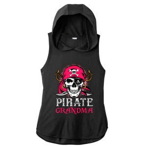 Pirate Grandma Halloween Skull Pirate Costume Family Ladies PosiCharge Tri-Blend Wicking Draft Hoodie Tank