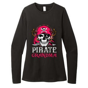 Pirate Grandma Halloween Skull Pirate Costume Family Womens CVC Long Sleeve Shirt