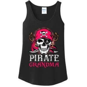 Pirate Grandma Halloween Skull Pirate Costume Family Ladies Essential Tank