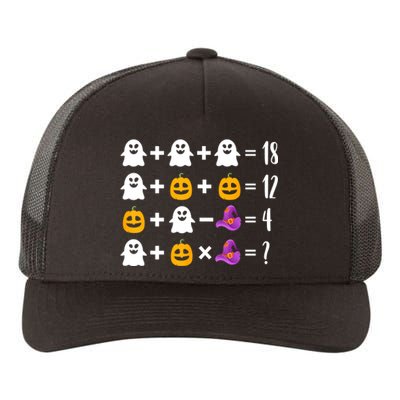 Pumpkin Ghost Halloween Order Operations Quiz Math Teacher Yupoong Adult 5-Panel Trucker Hat