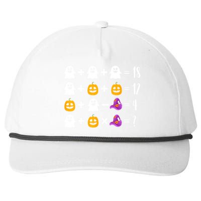 Pumpkin Ghost Halloween Order Operations Quiz Math Teacher Snapback Five-Panel Rope Hat