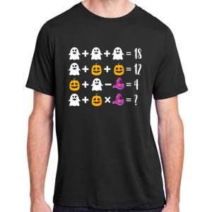 Pumpkin Ghost Halloween Order Operations Quiz Math Teacher Adult ChromaSoft Performance T-Shirt