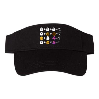 Pumpkin Ghost Halloween Order Operations Quiz Math Teacher Valucap Bio-Washed Visor