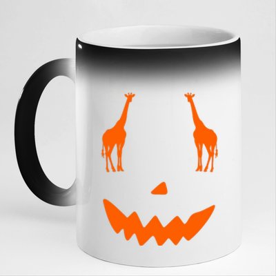 Pumpkin Giraffe Halloween 11oz Black Color Changing Mug