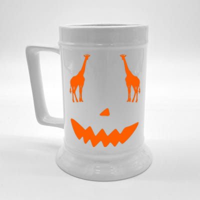 Pumpkin Giraffe Halloween Beer Stein