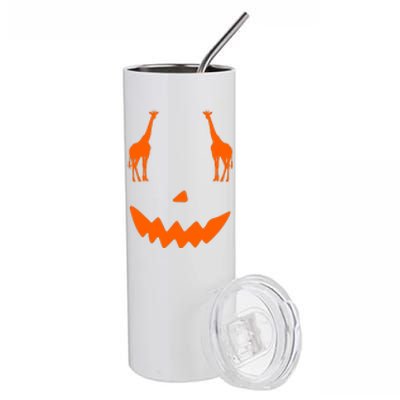 Pumpkin Giraffe Halloween Stainless Steel Tumbler