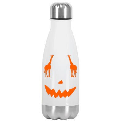 Pumpkin Giraffe Halloween Stainless Steel Insulated Water Bottle