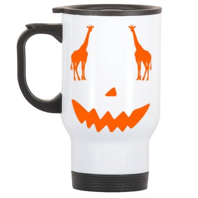 Pumpkin Giraffe Halloween Stainless Steel Travel Mug