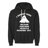 Paranormal Ghost Hunting Send Aaron In Alone Halloween Garment-Dyed Fleece Hoodie