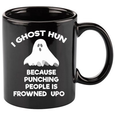 Paranormal Ghost Hunting Send Aaron In Alone Halloween 11oz C Handle Ceramic Mug