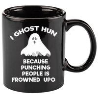 Paranormal Ghost Hunting Send Aaron In Alone Halloween 11oz C Handle Ceramic Mug