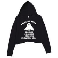 Paranormal Ghost Hunting Send Aaron In Alone Halloween Crop Fleece Hoodie