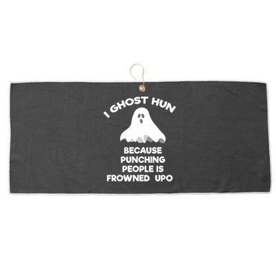 Paranormal Ghost Hunting Send Aaron In Alone Halloween Large Microfiber Waffle Golf Towel