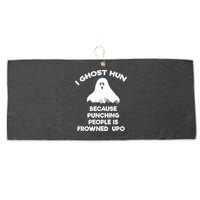 Paranormal Ghost Hunting Send Aaron In Alone Halloween Large Microfiber Waffle Golf Towel