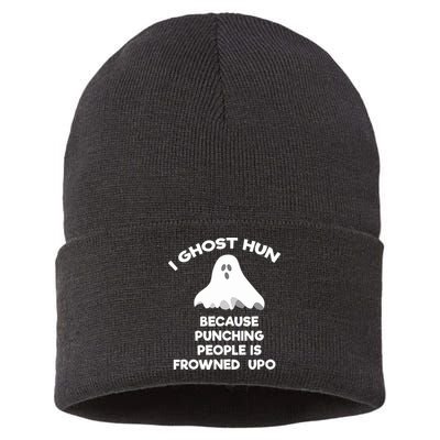 Paranormal Ghost Hunting Send Aaron In Alone Halloween Sustainable Knit Beanie