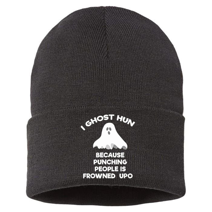 Paranormal Ghost Hunting Send Aaron In Alone Halloween Sustainable Knit Beanie