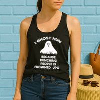 Paranormal Ghost Hunting Send Aaron In Alone Halloween Womens Tank Top