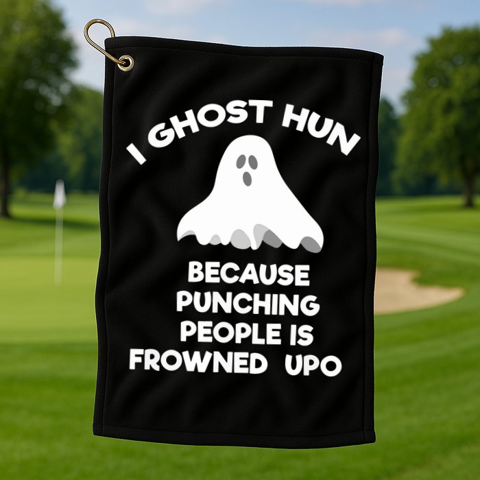 Paranormal Ghost Hunting Send Aaron In Alone Halloween Golf Towel