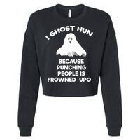 Paranormal Ghost Hunting Send Aaron In Alone Halloween Cropped Pullover Crew