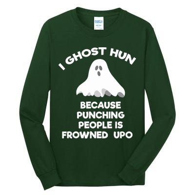 Paranormal Ghost Hunting Send Aaron In Alone Halloween Tall Long Sleeve T-Shirt