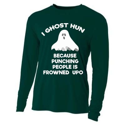 Paranormal Ghost Hunting Send Aaron In Alone Halloween Cooling Performance Long Sleeve Crew
