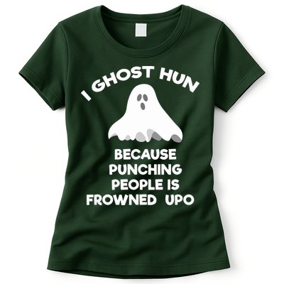 Paranormal Ghost Hunting Send Aaron In Alone Halloween Womens T-Shirt