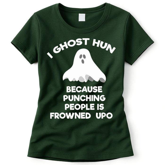 Paranormal Ghost Hunting Send Aaron In Alone Halloween Womens T-Shirt