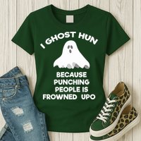 Paranormal Ghost Hunting Send Aaron In Alone Halloween Womens T-Shirt