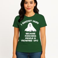 Paranormal Ghost Hunting Send Aaron In Alone Halloween Womens T-Shirt