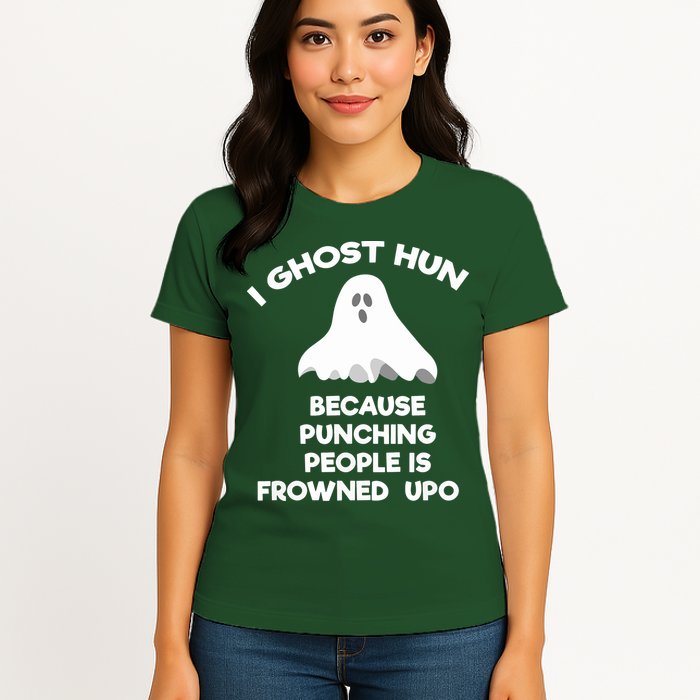 Paranormal Ghost Hunting Send Aaron In Alone Halloween Womens T-Shirt