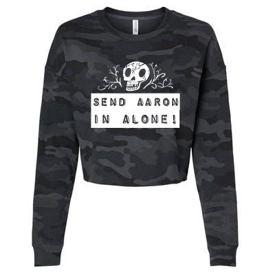 Paranormal Ghost Hunting Send Aaron In Alone Halloween Cropped Pullover Crew