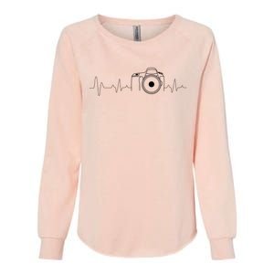 Photographer Gift Idea Heartbeat Photography Camera Womens California Wash Sweatshirt