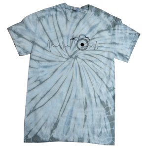 Photographer Gift Idea Heartbeat Photography Camera Tie-Dye T-Shirt