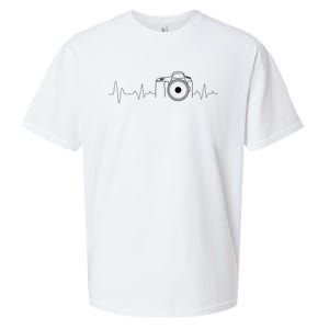 Photographer Gift Idea Heartbeat Photography Camera Sueded Cloud Jersey T-Shirt