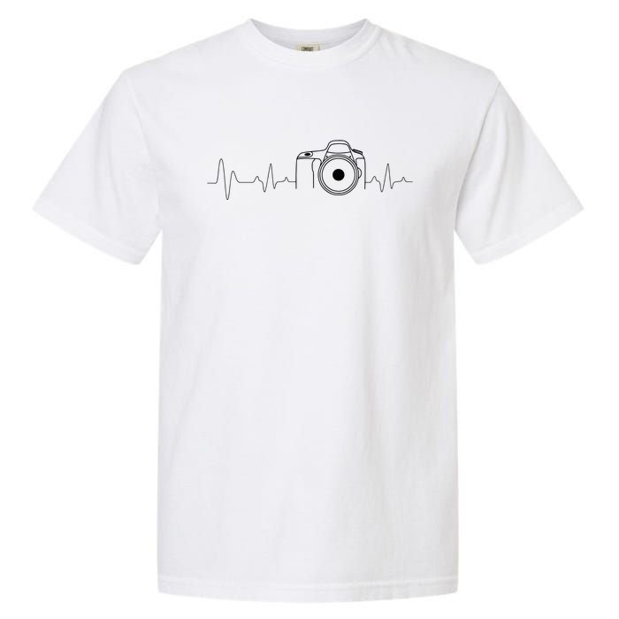 Photographer Gift Idea Heartbeat Photography Camera Garment-Dyed Heavyweight T-Shirt