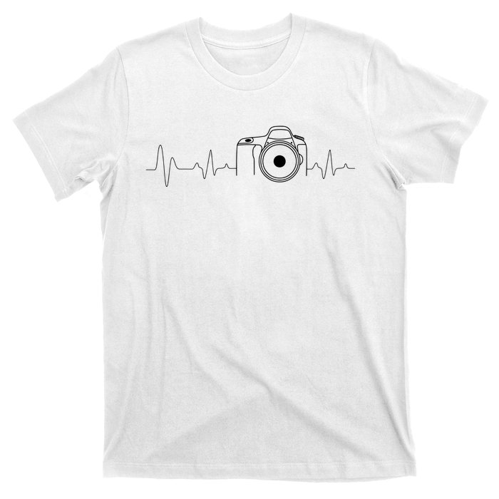 Photographer Gift Idea Heartbeat Photography Camera T-Shirt