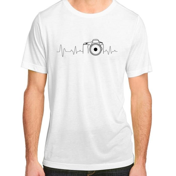 Photographer Gift Idea Heartbeat Photography Camera Adult ChromaSoft Performance T-Shirt