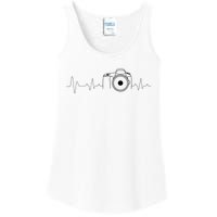 Photographer Gift Idea Heartbeat Photography Camera Ladies Essential Tank