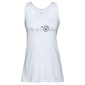 Photographer Gift Idea Heartbeat Photography Camera Ladies Essential Flowy Tank