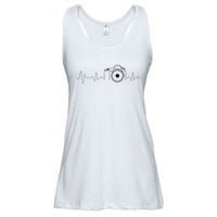 Photographer Gift Idea Heartbeat Photography Camera Ladies Essential Flowy Tank